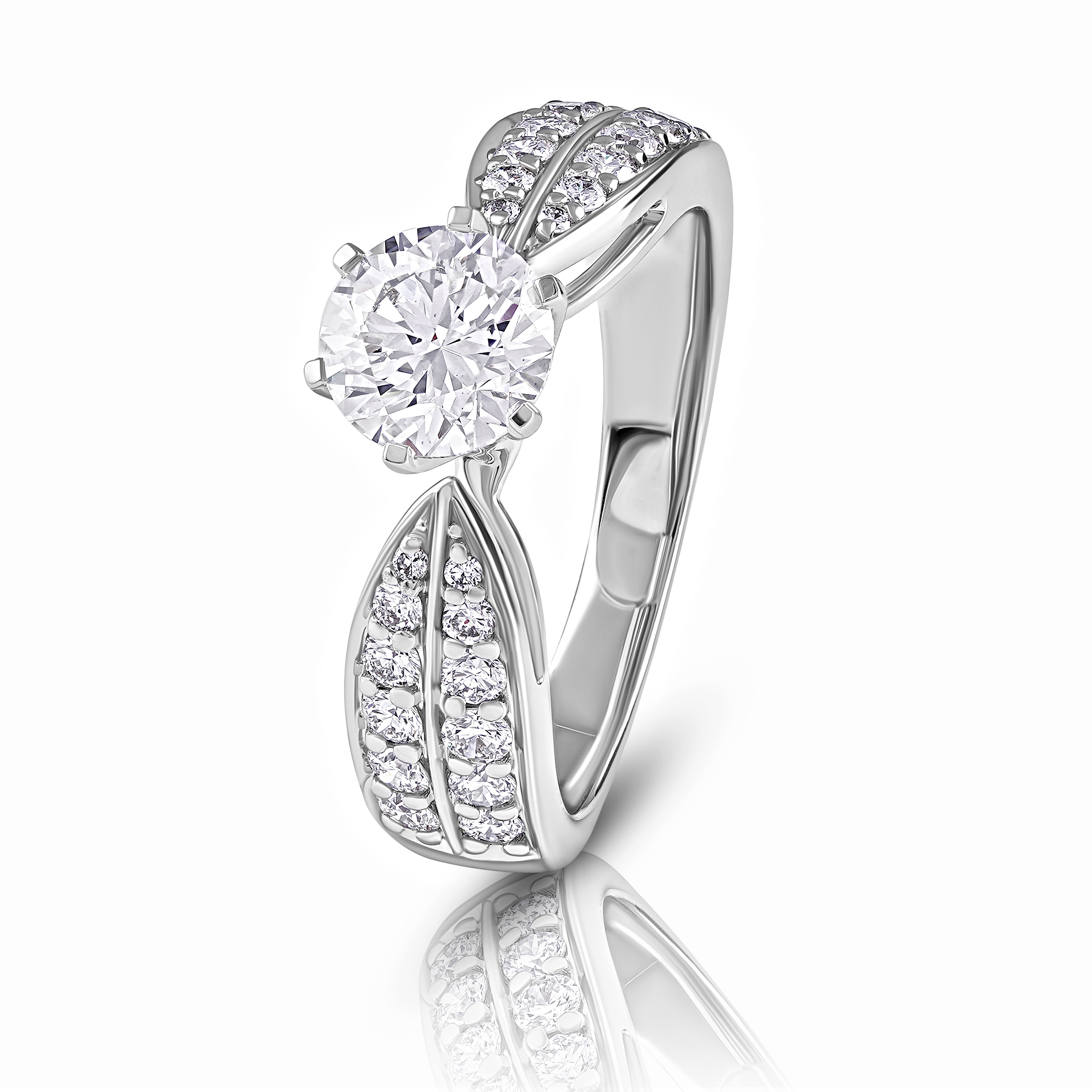 Twilight Bloom Solitaire Ring