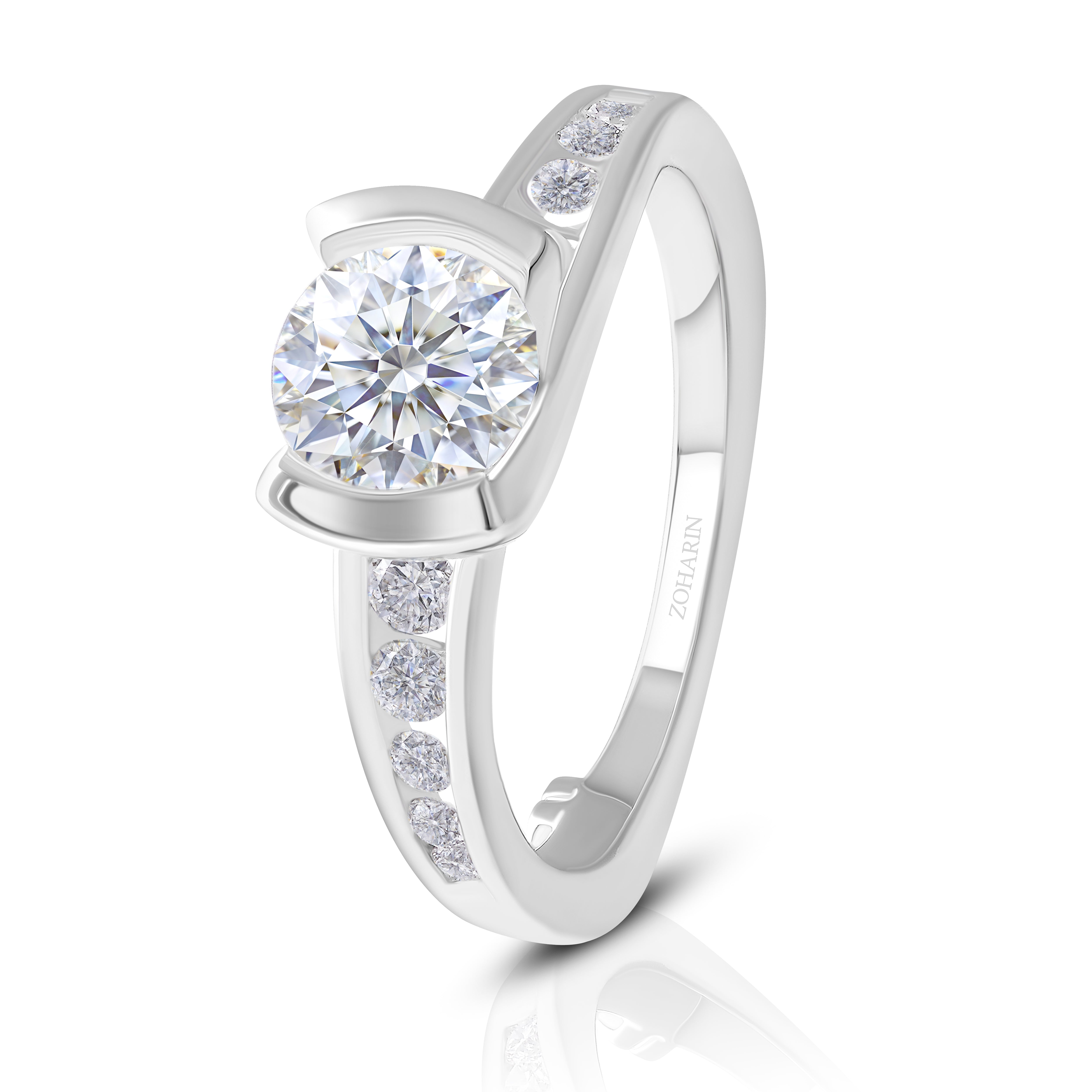 Twist Embrace Solitaire Ring