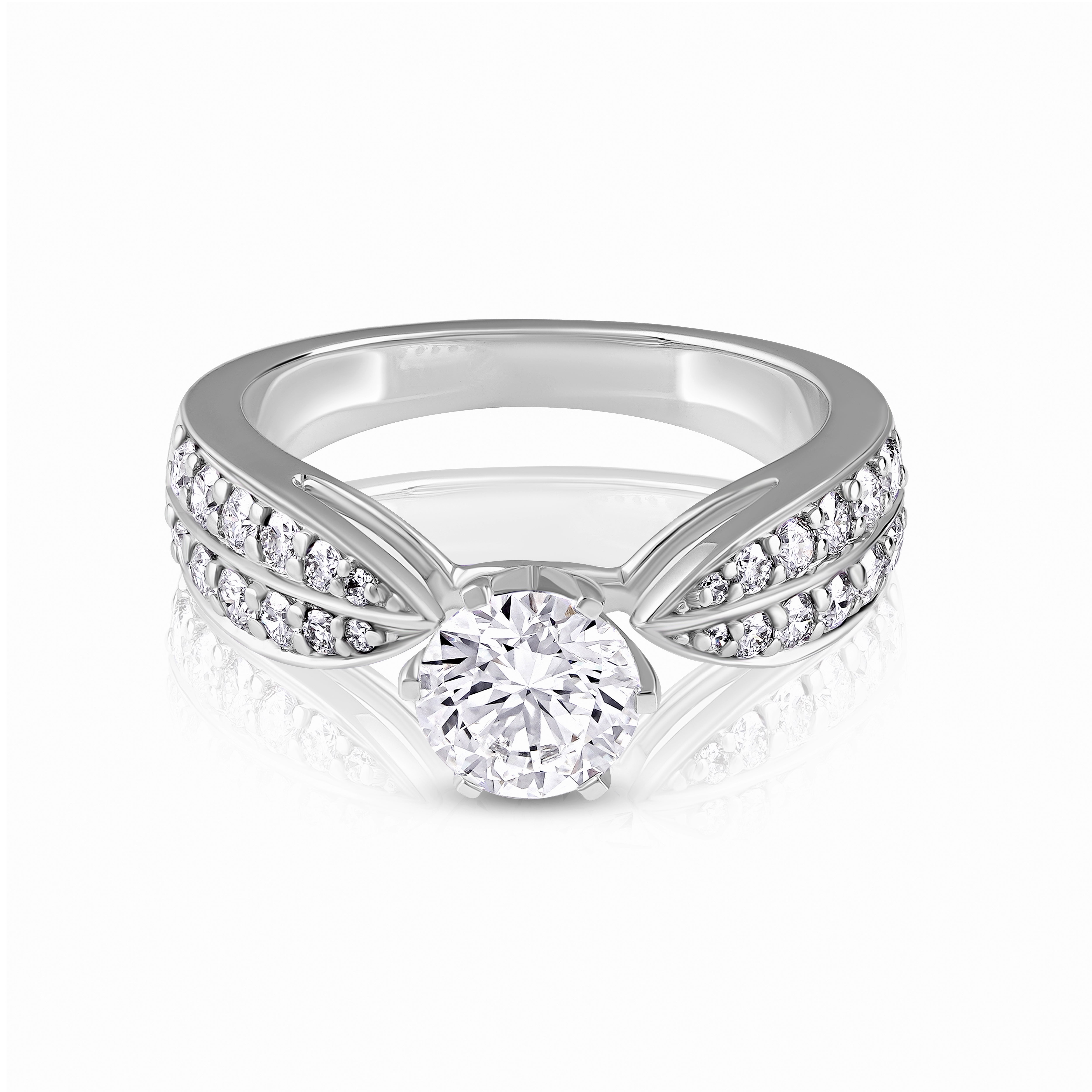 Twilight Bloom Solitaire Ring