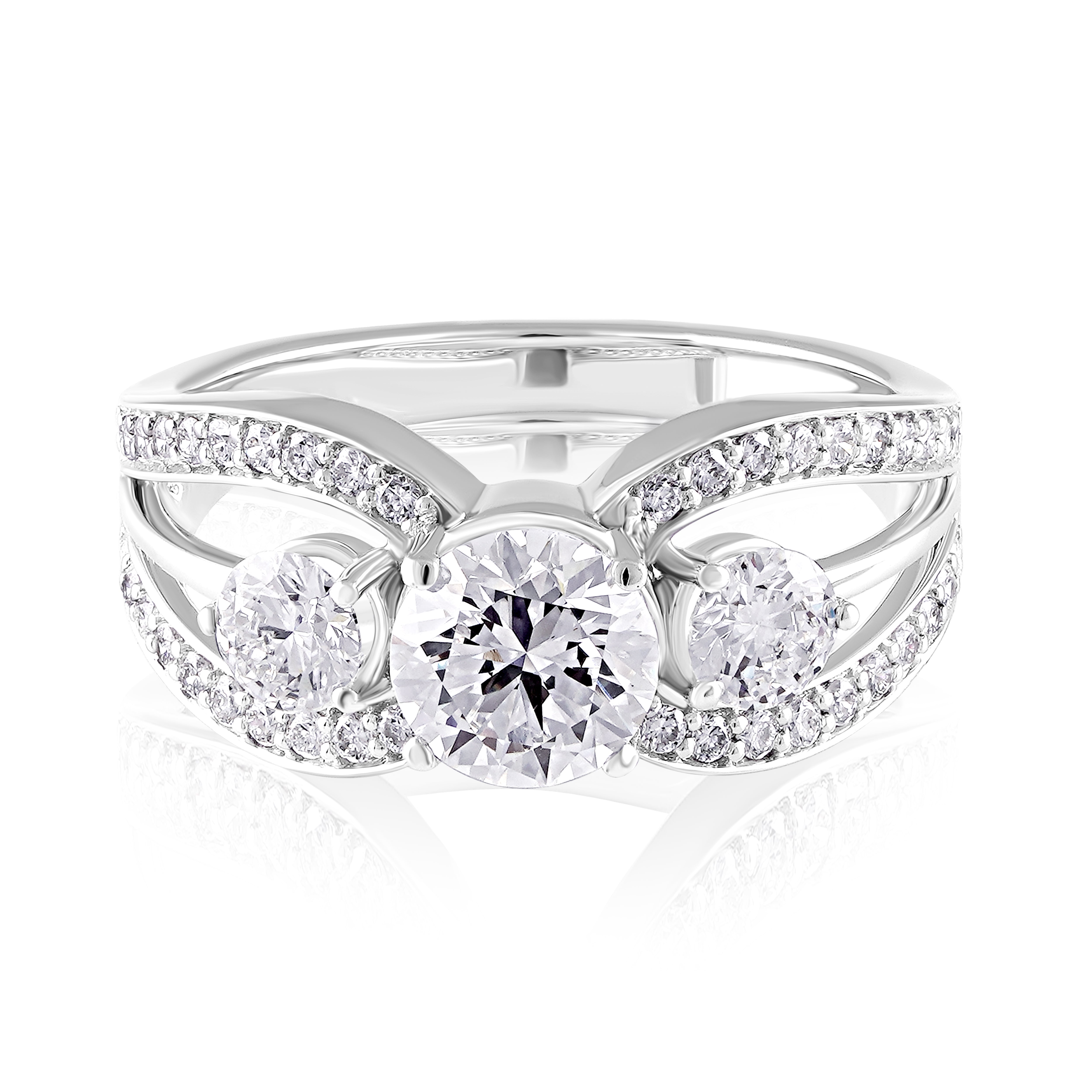 Aurora Curve Solitaire Ring
