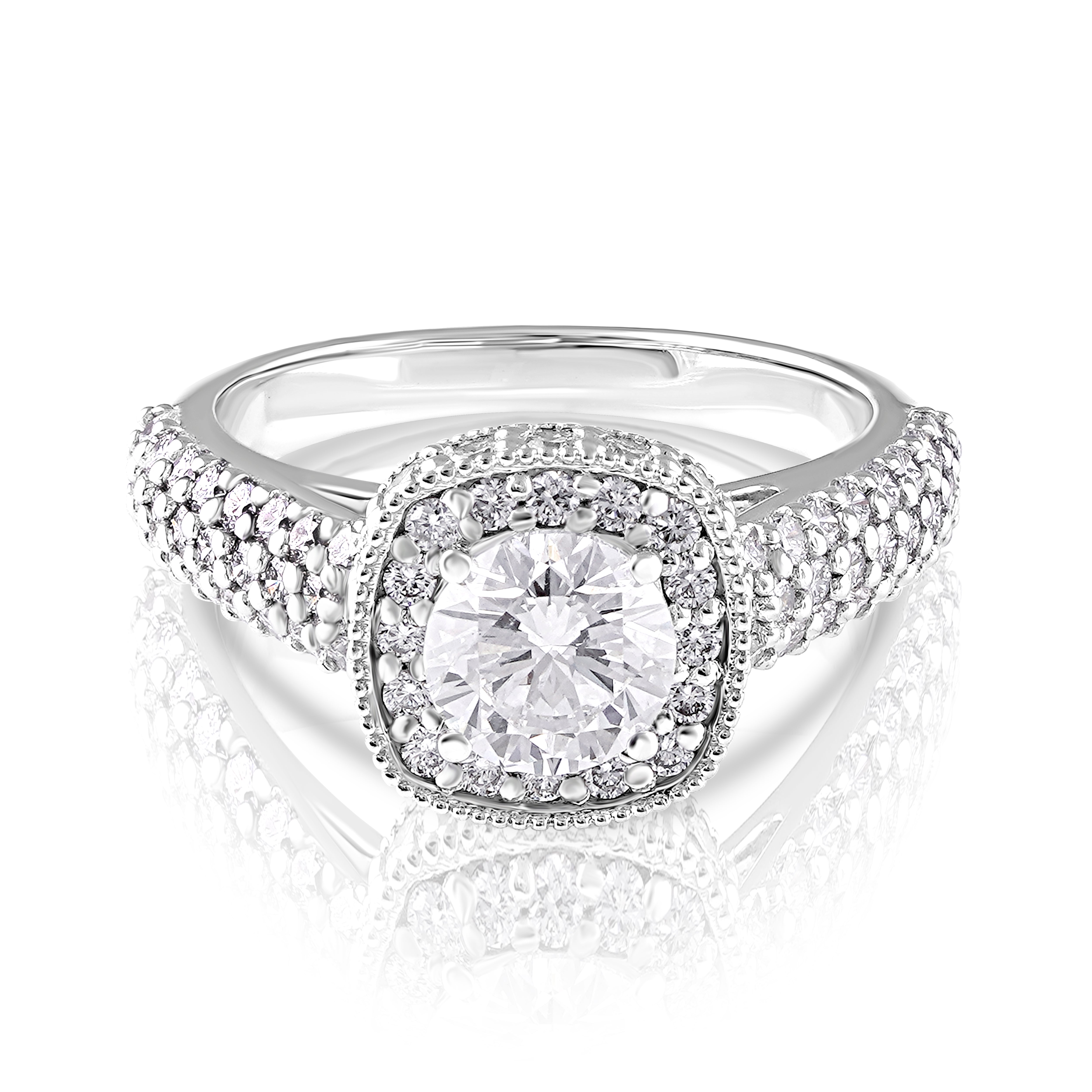 Royale Cushion Halo Ring