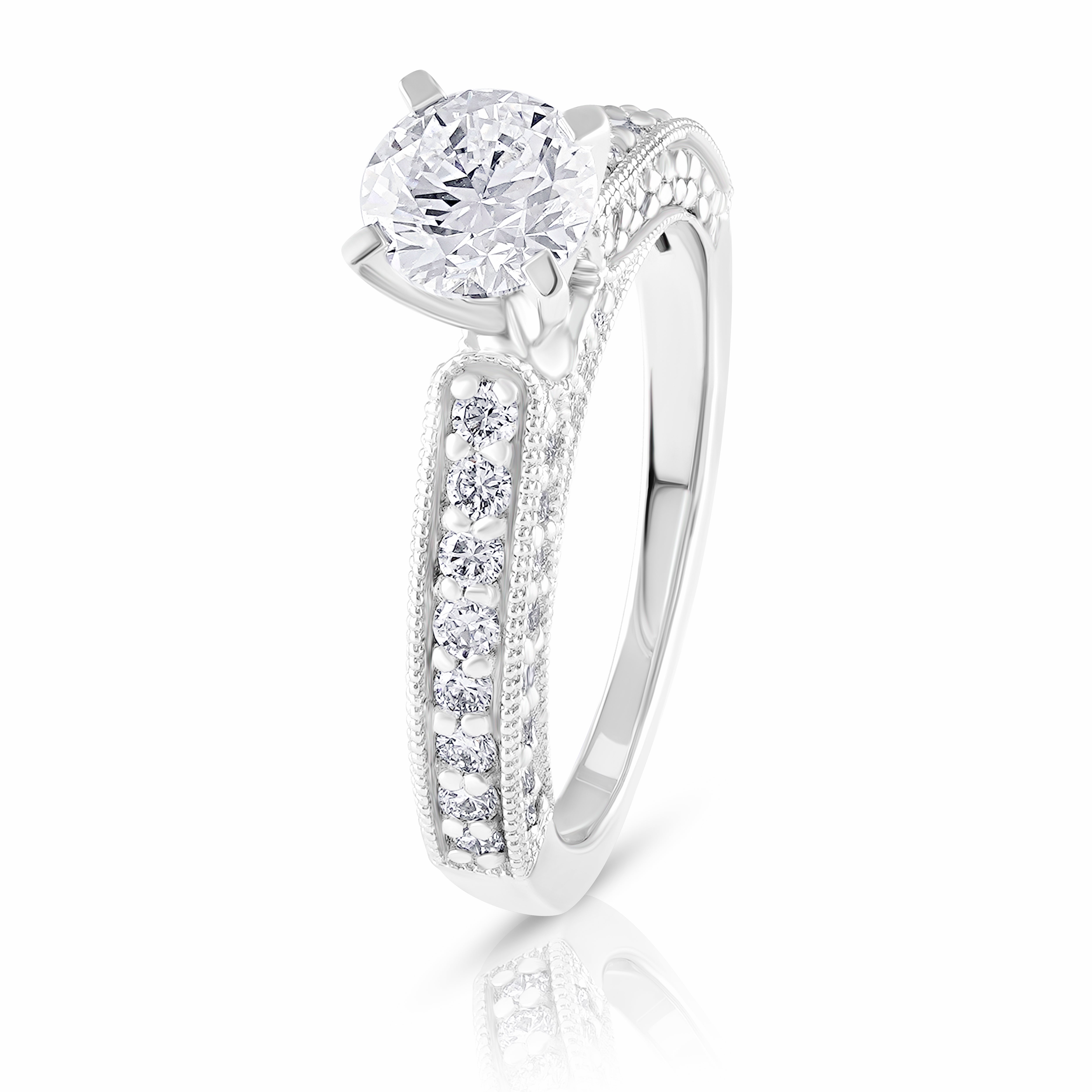 Luna Crest Solitaire Ring
