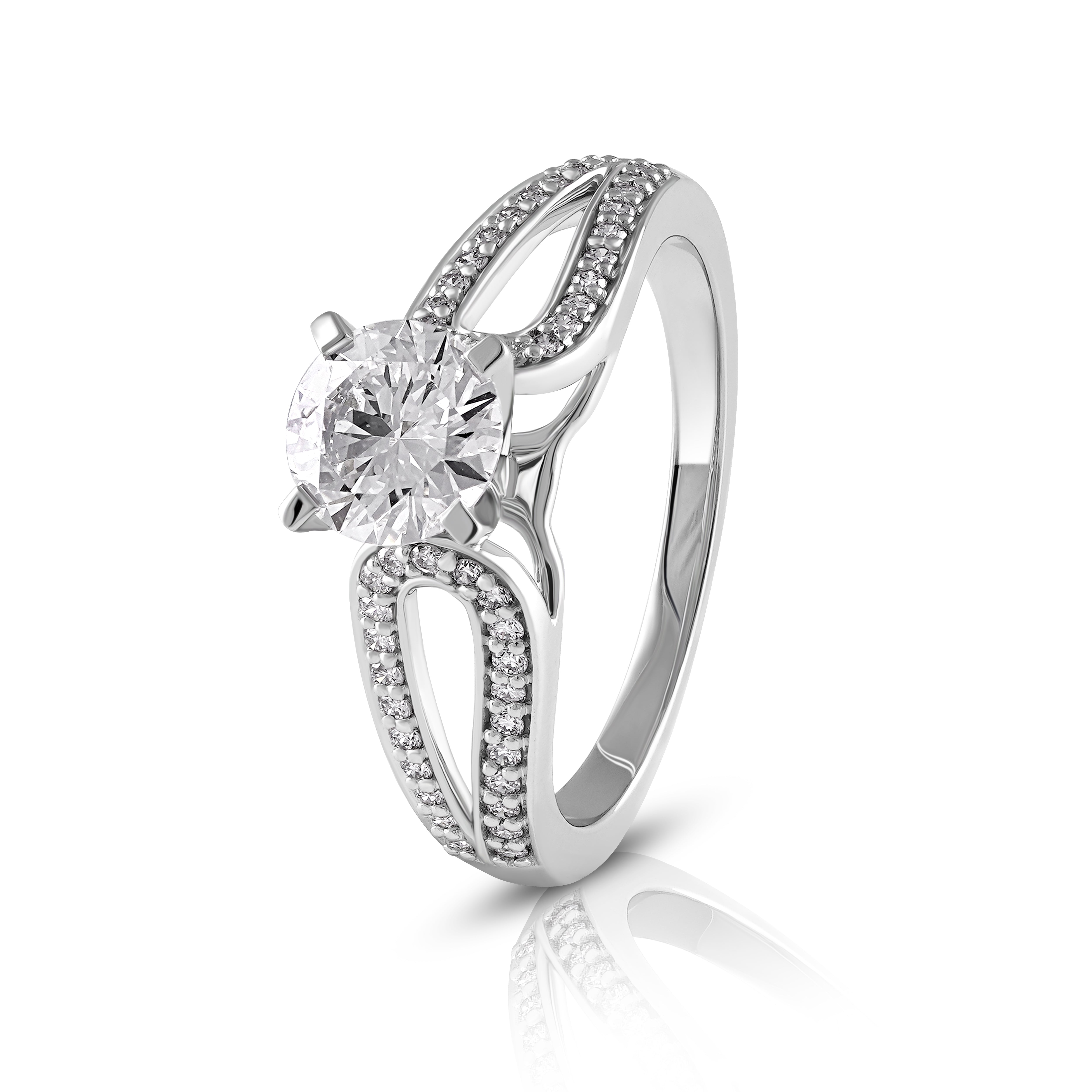 Whisper Twist Solitaire Ring