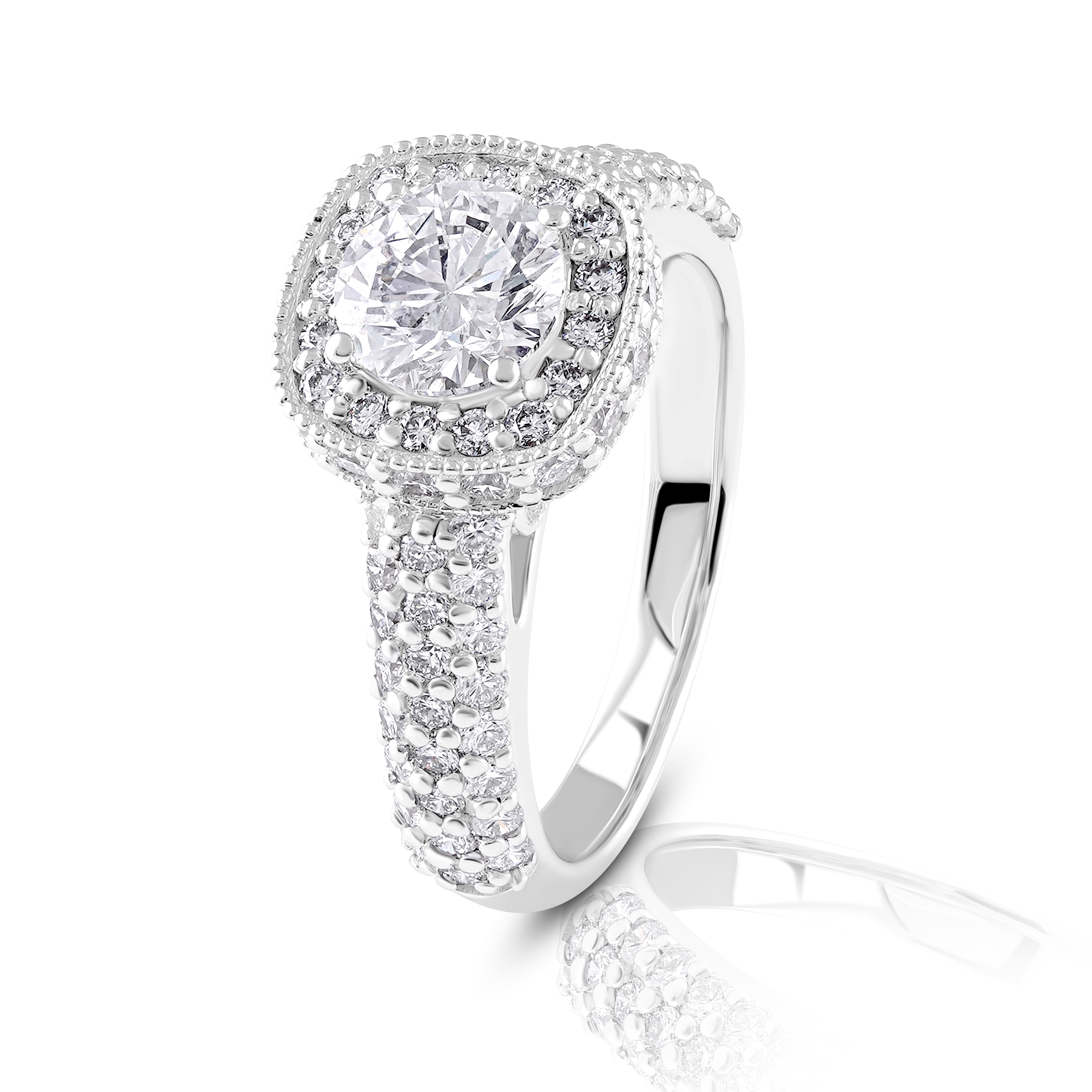 Royale Cushion Halo Ring