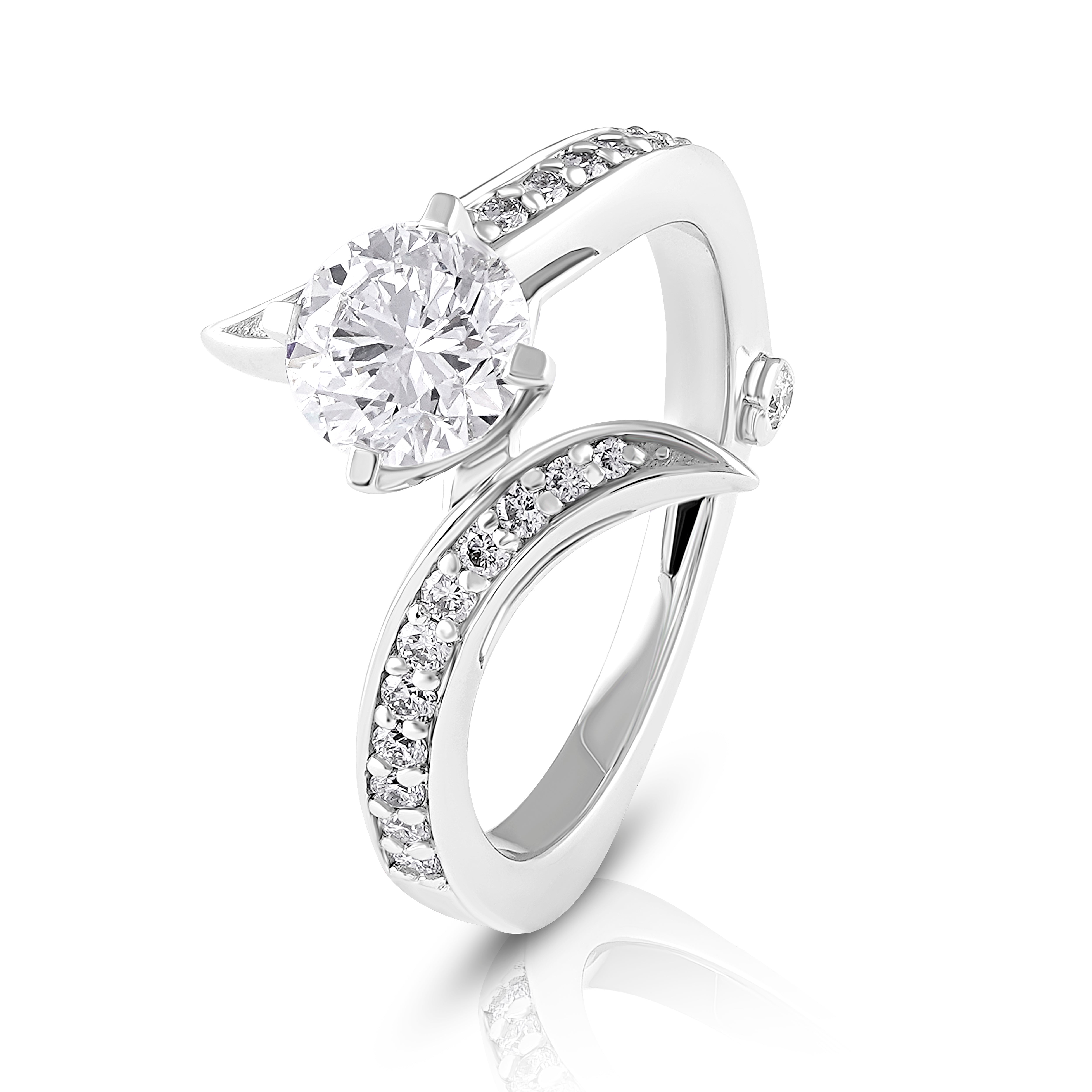 Luna Wrap Solitaire Ring