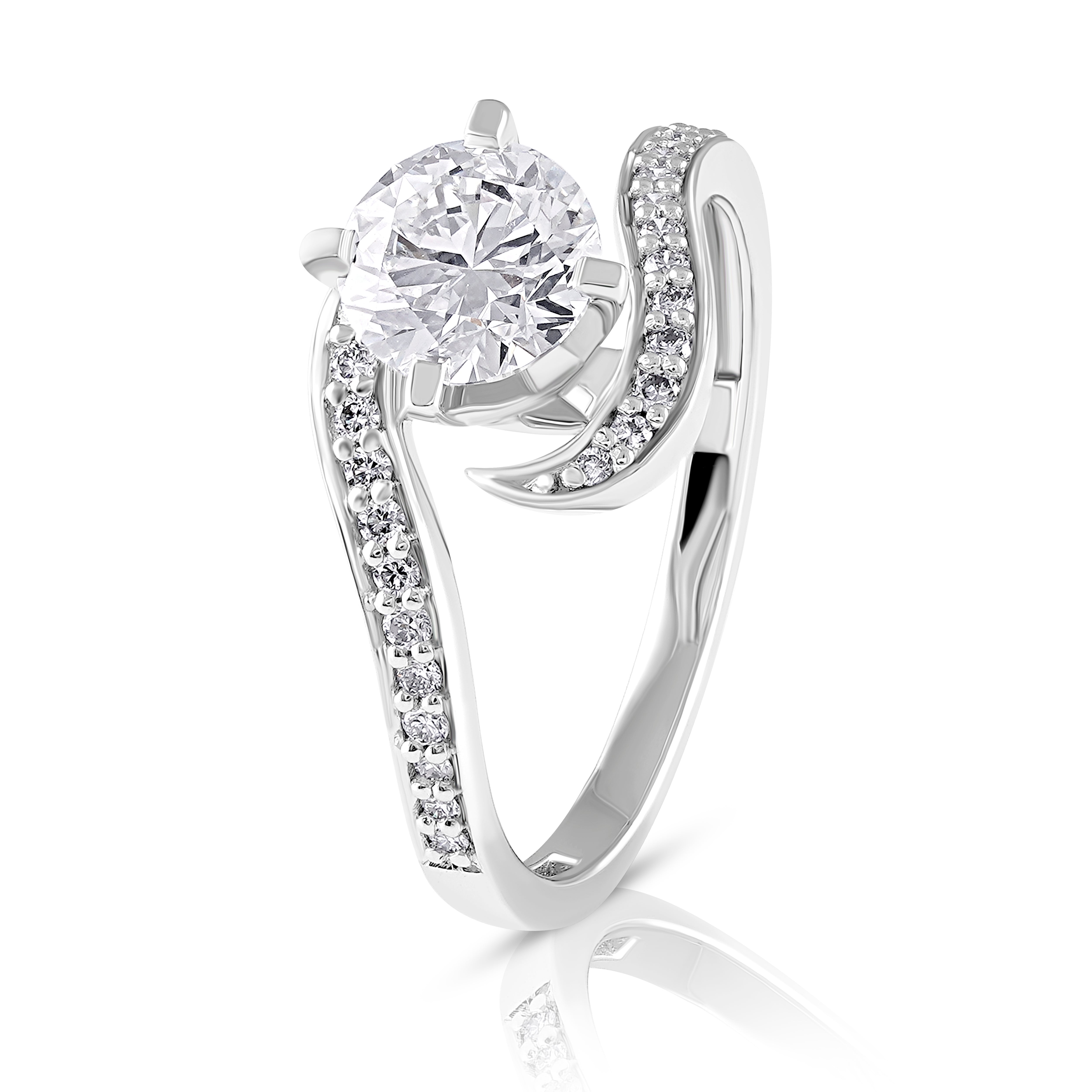 Celeste Curve Solitaire Ring