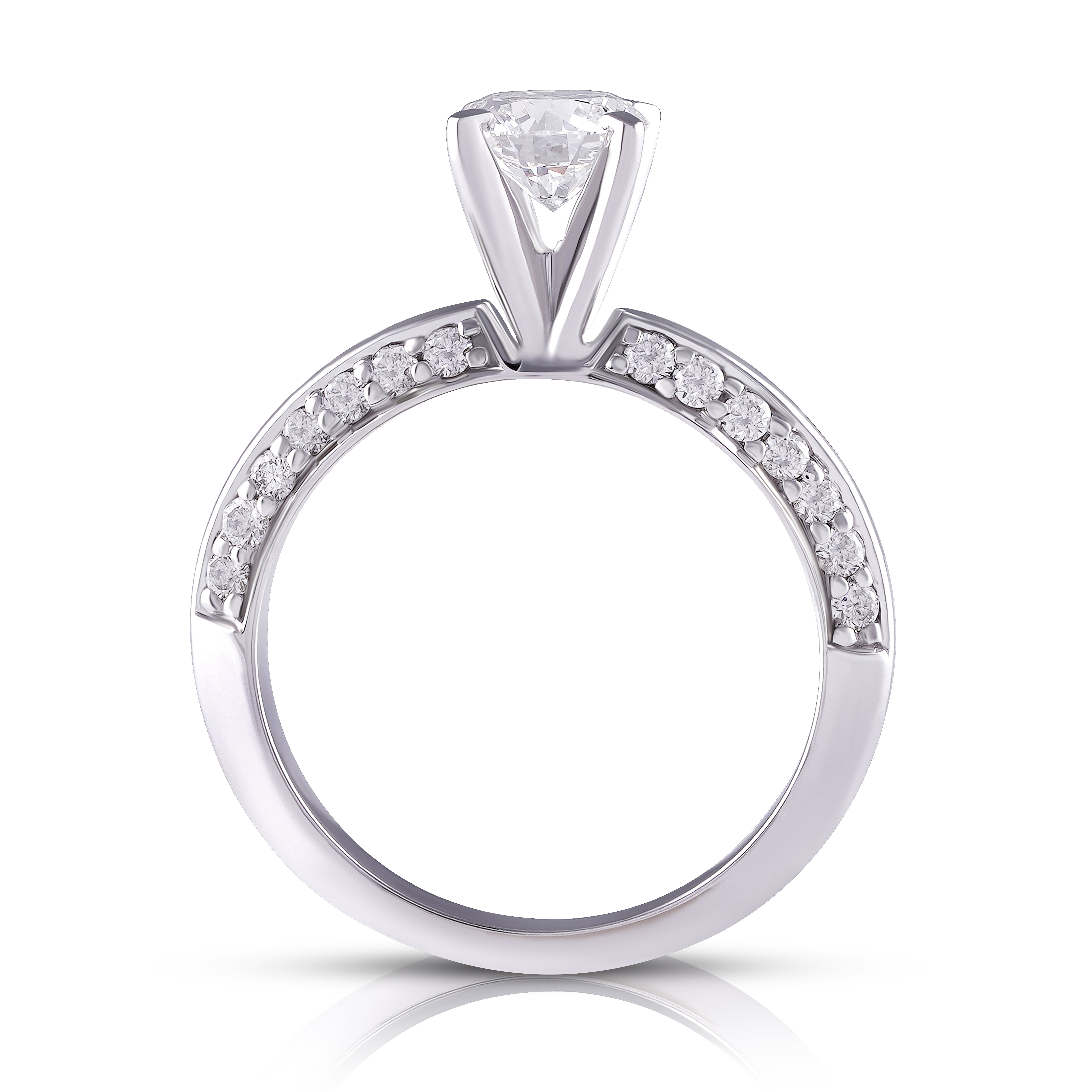 Glint Crest Solitaire Ring