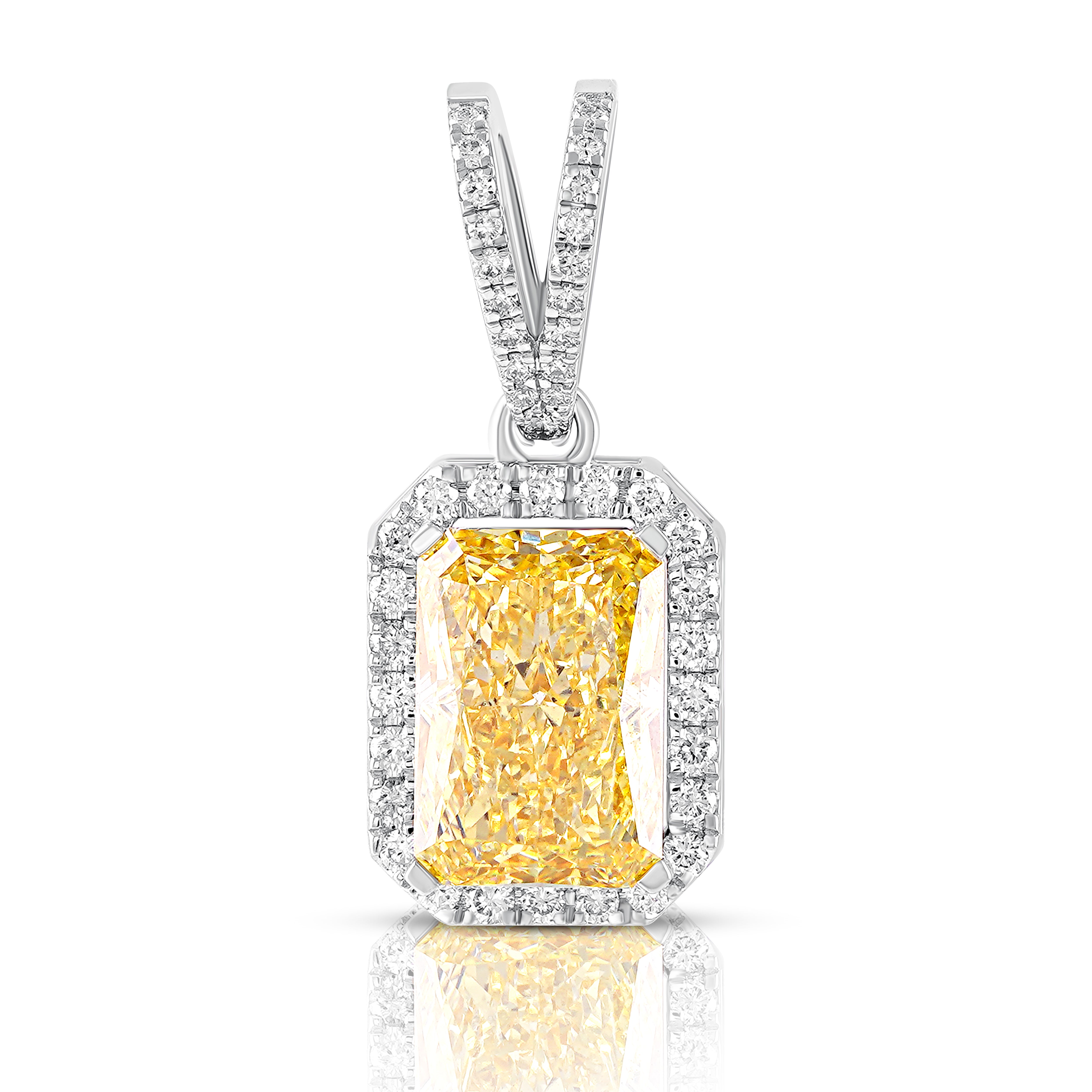 Golden Prism Halo Pendant