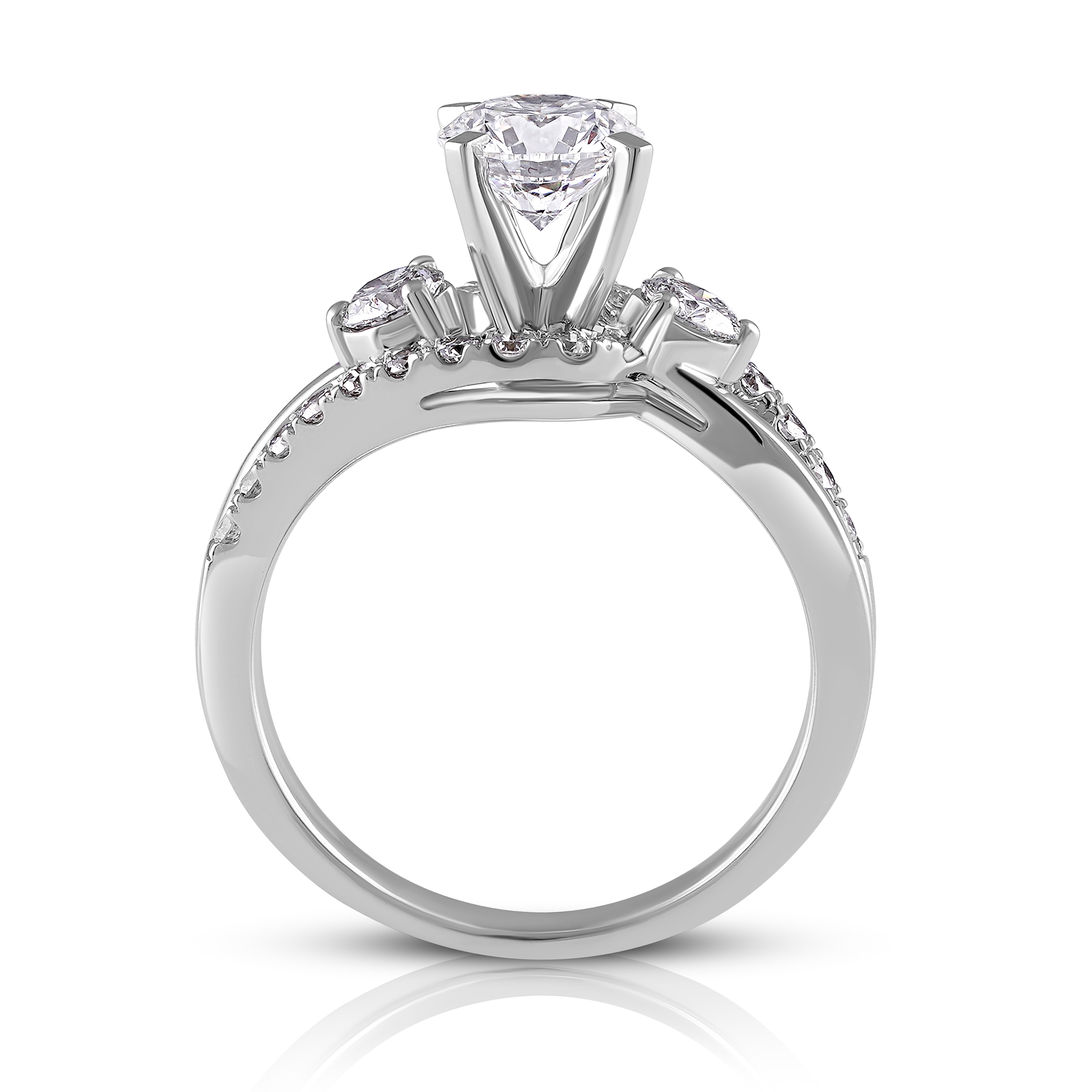 Aurora Spiral Solitaire Ring