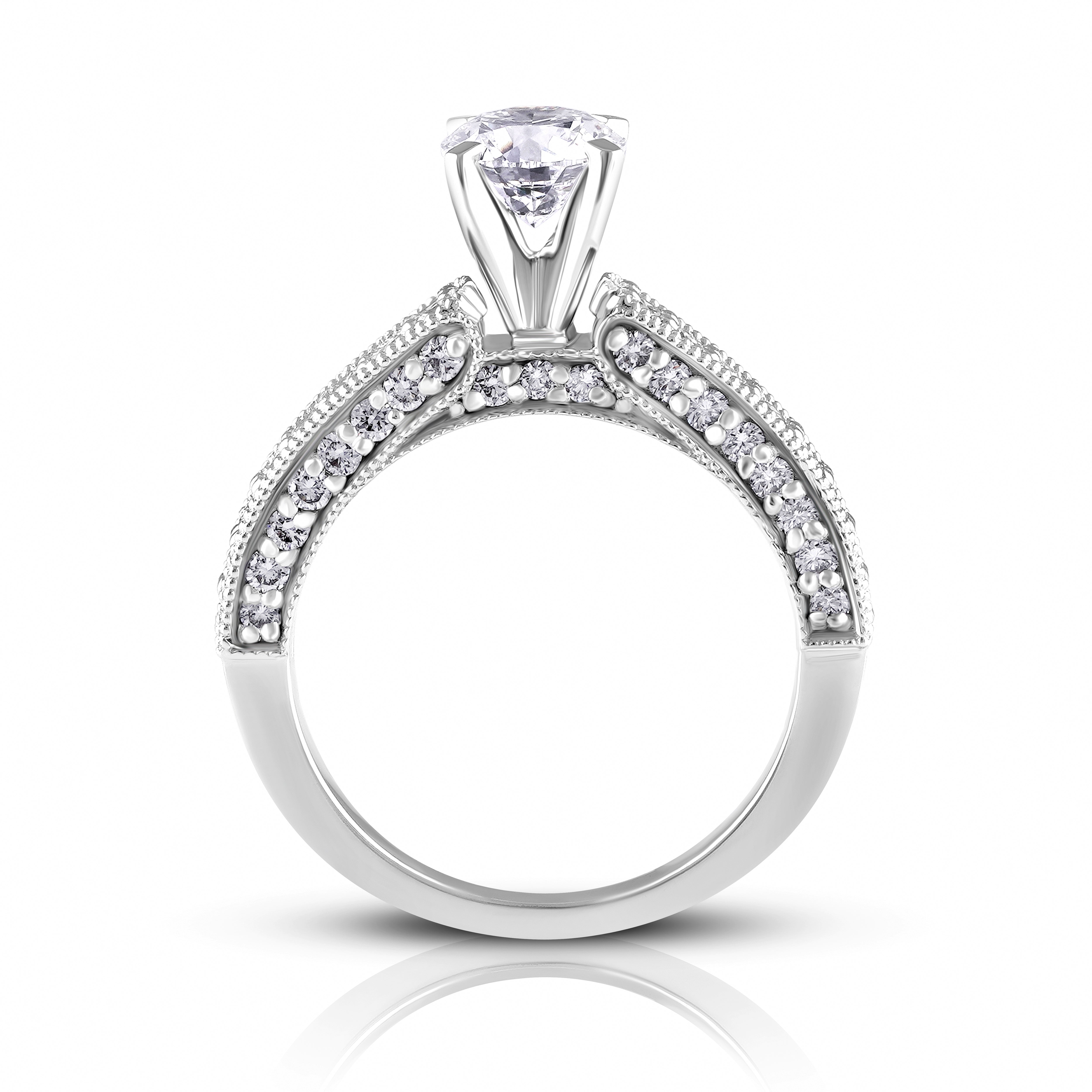 Luna Crest Solitaire Ring