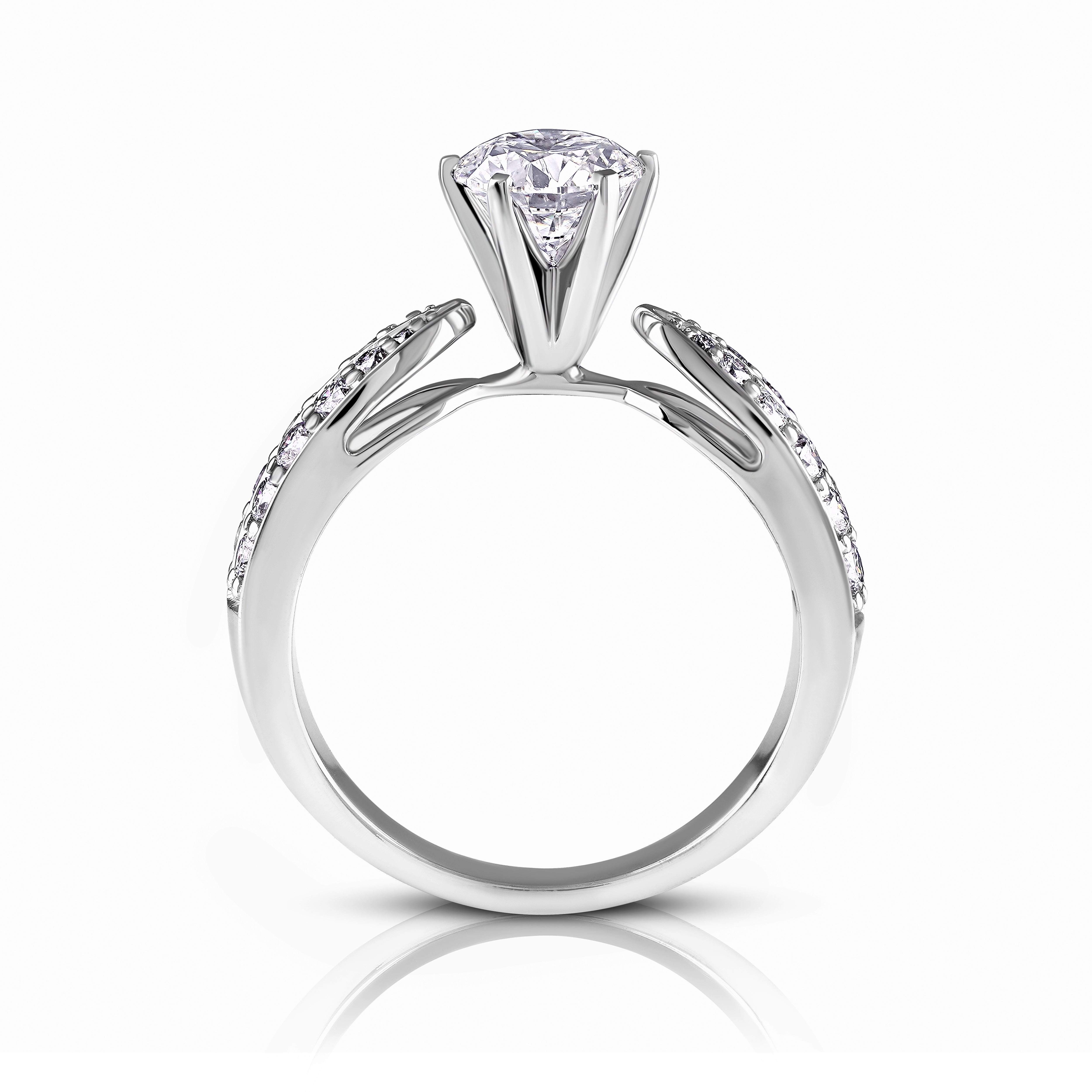 Twilight Bloom Solitaire Ring