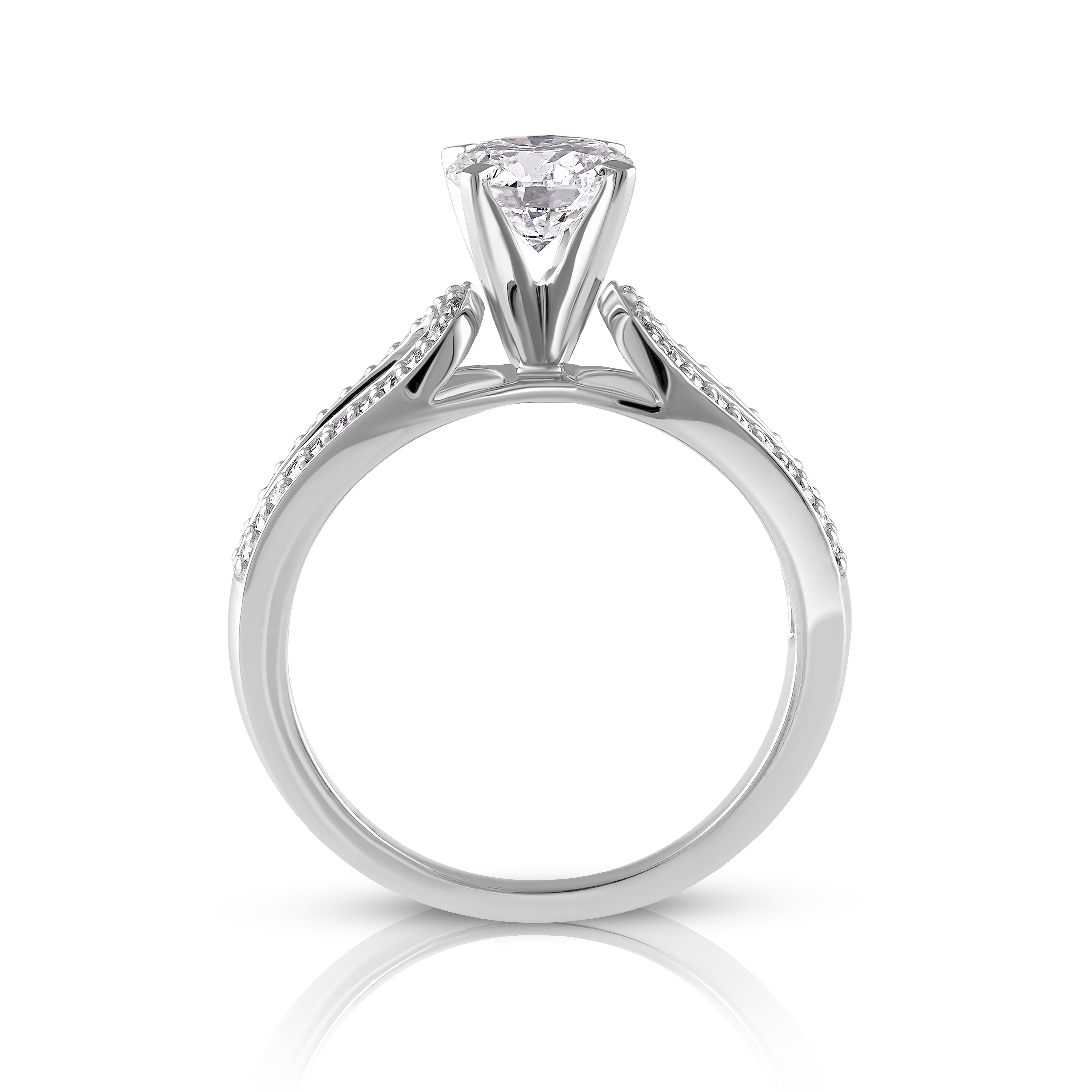 Whisper Twist Solitaire Ring