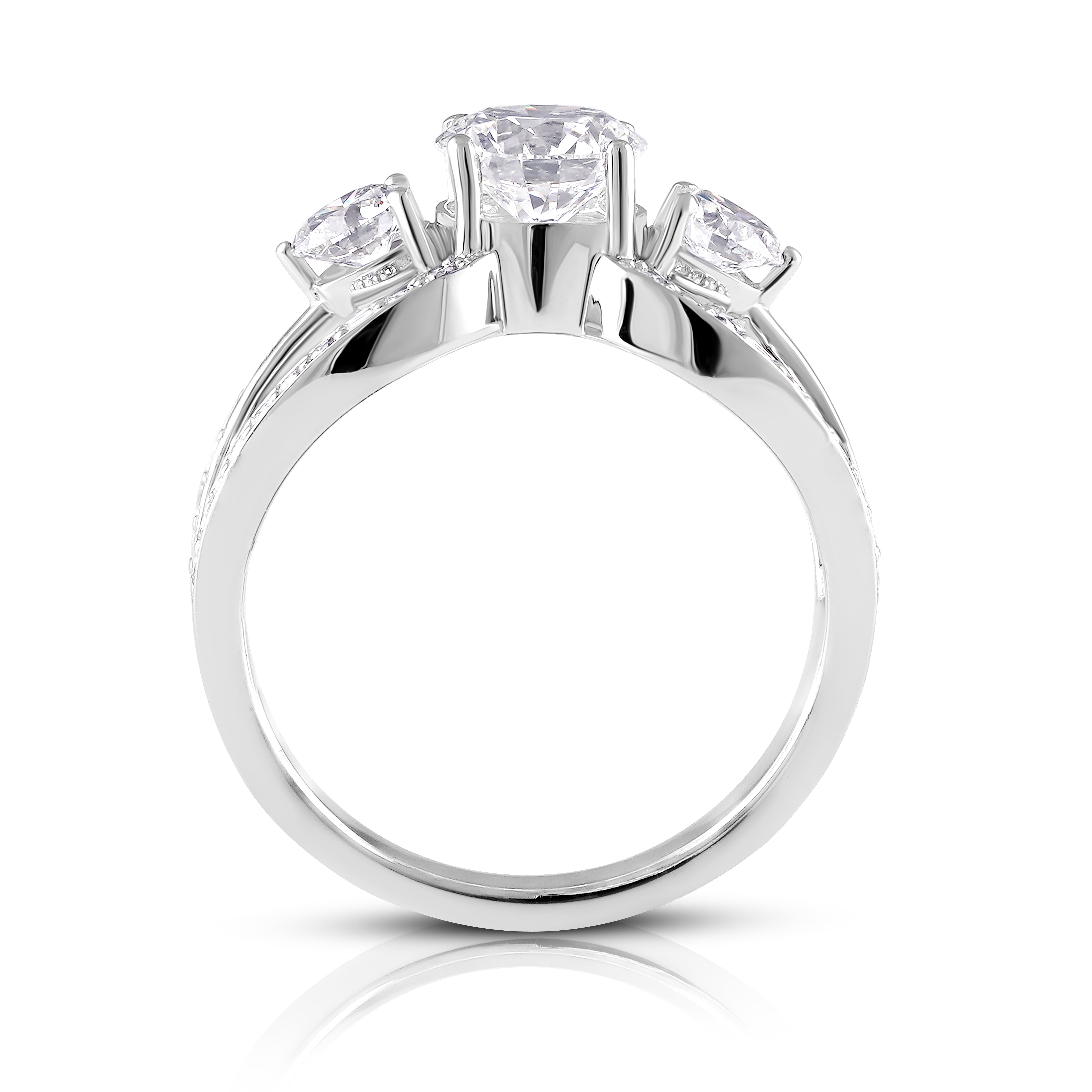Aurora Curve Solitaire Ring