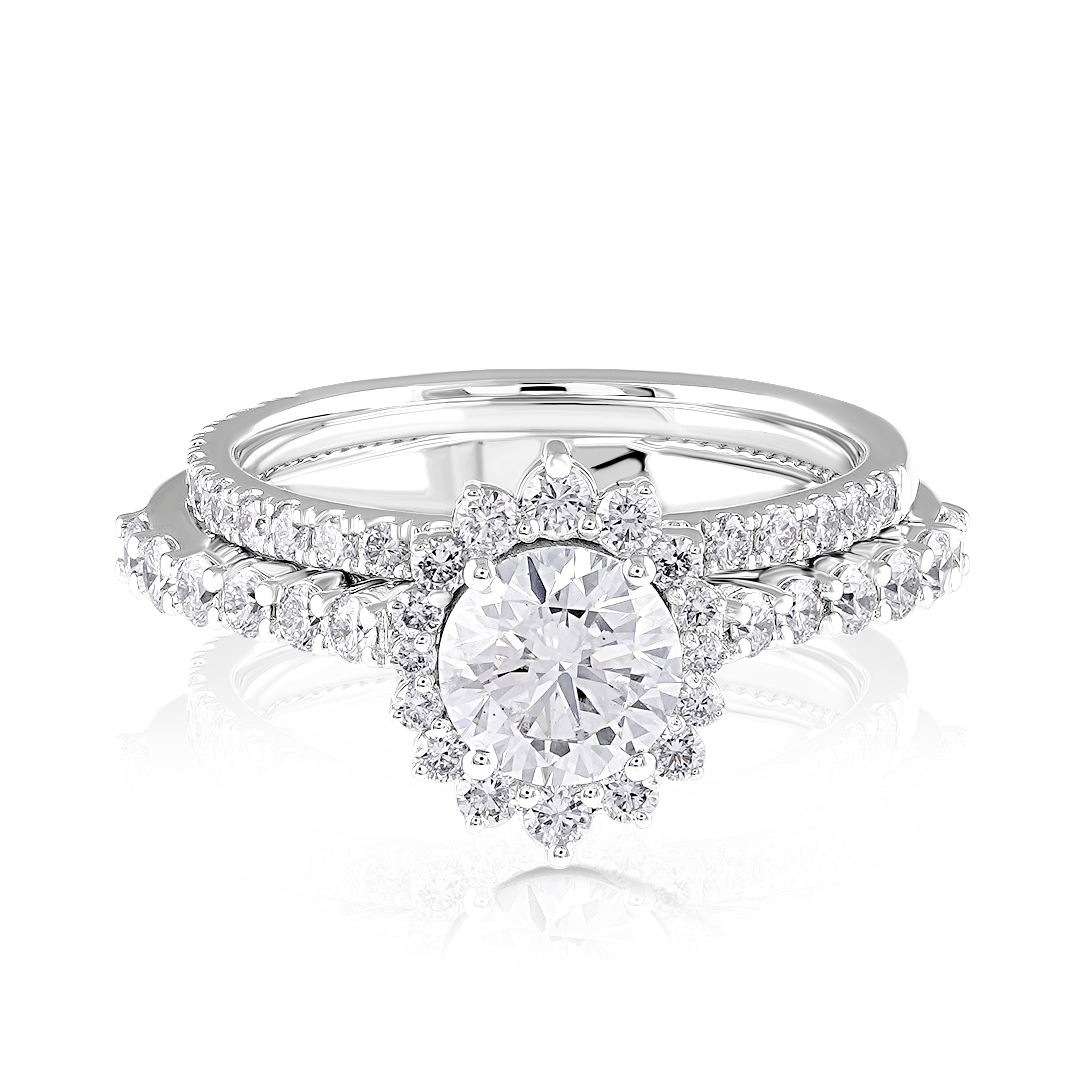 Elysian Crown Solitaire Ring