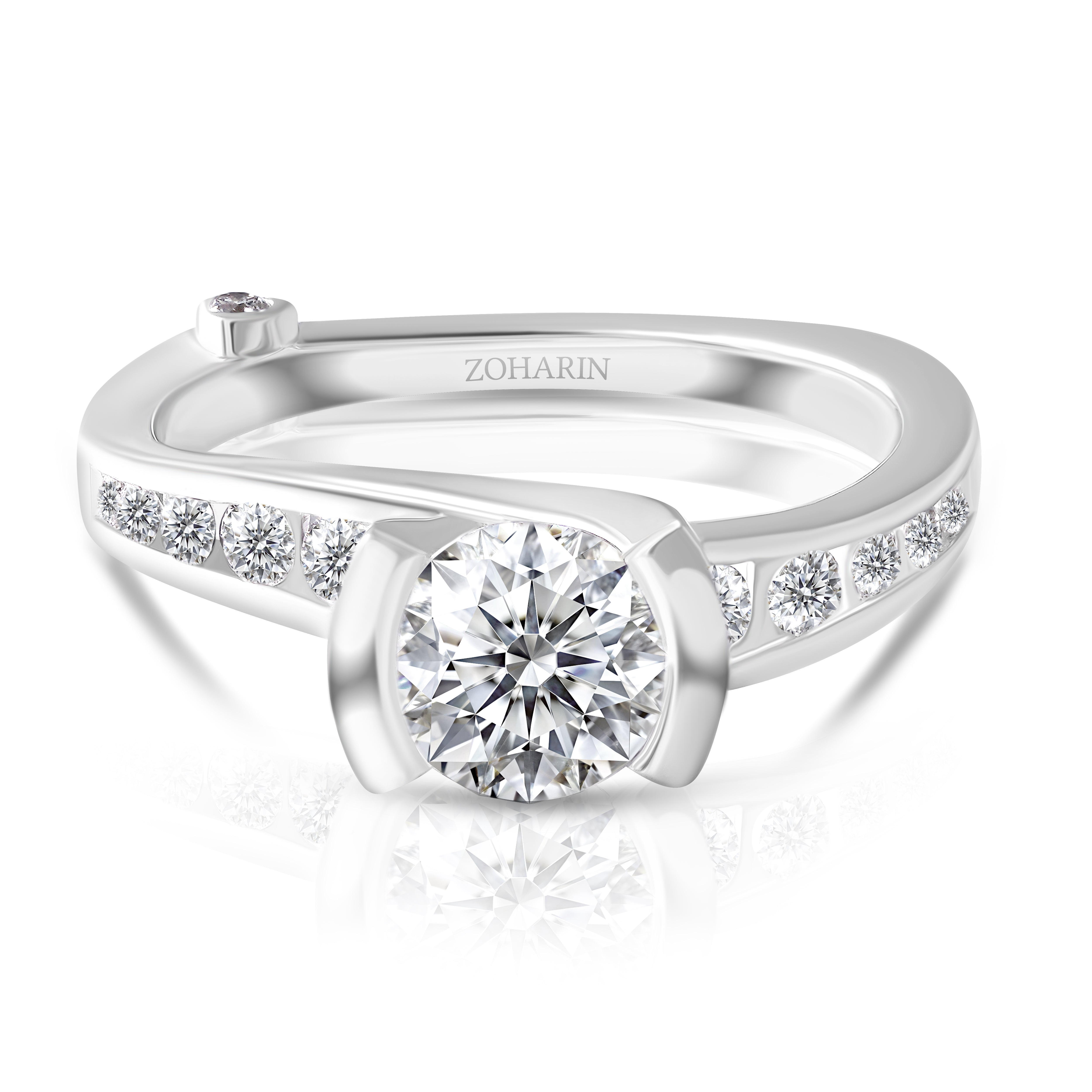 Twist Embrace Solitaire Ring