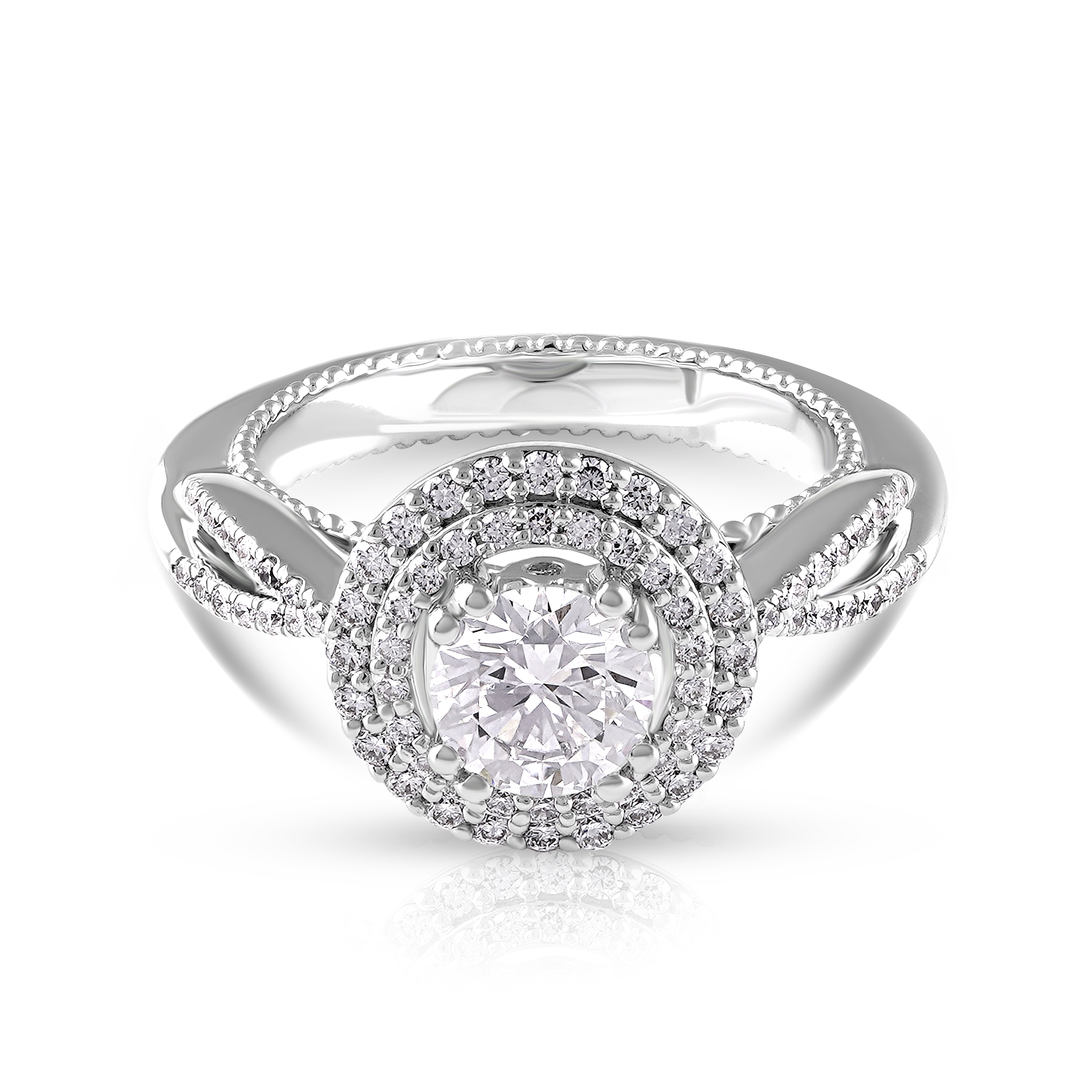 Halo Twist Solitaire Ring