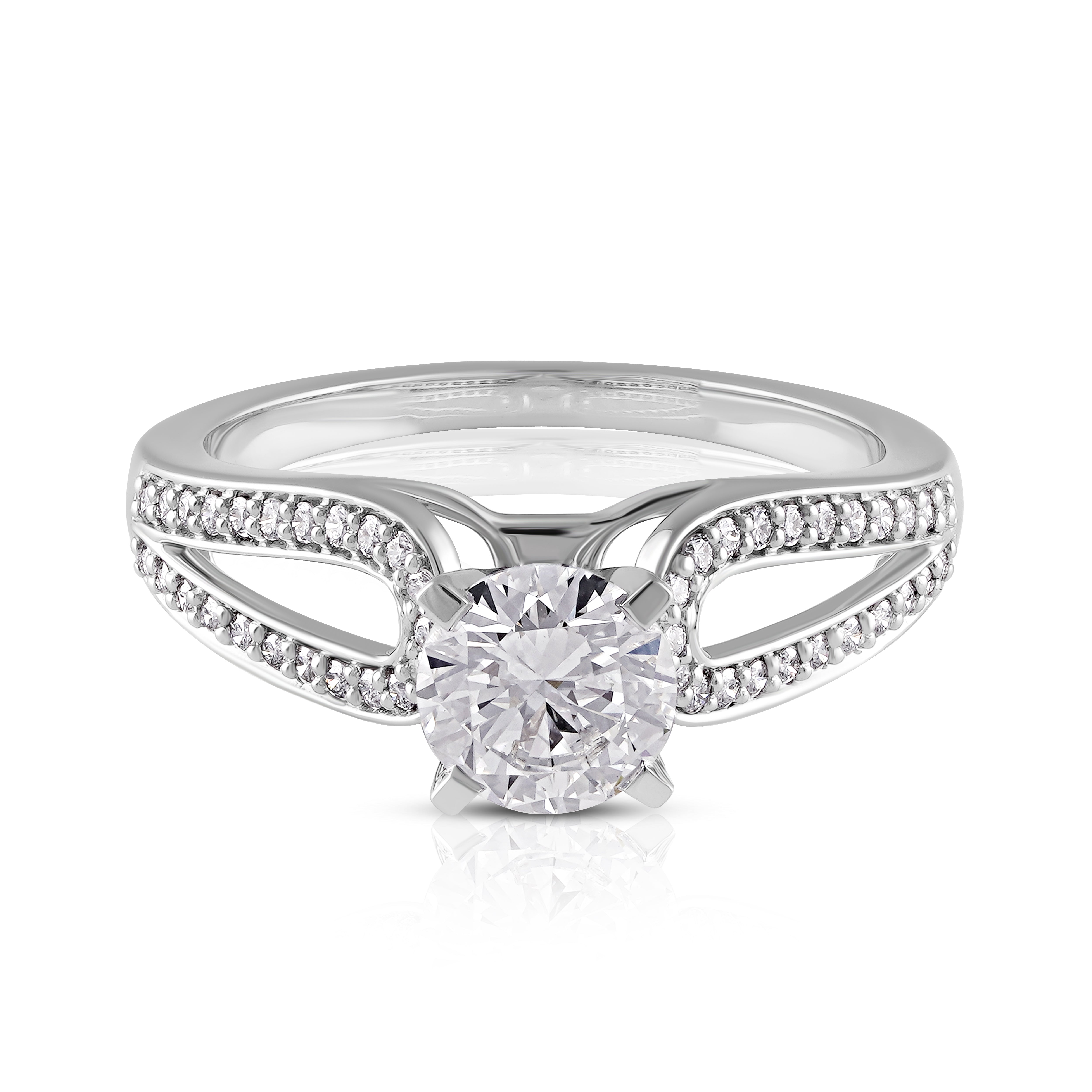 Whisper Twist Solitaire Ring