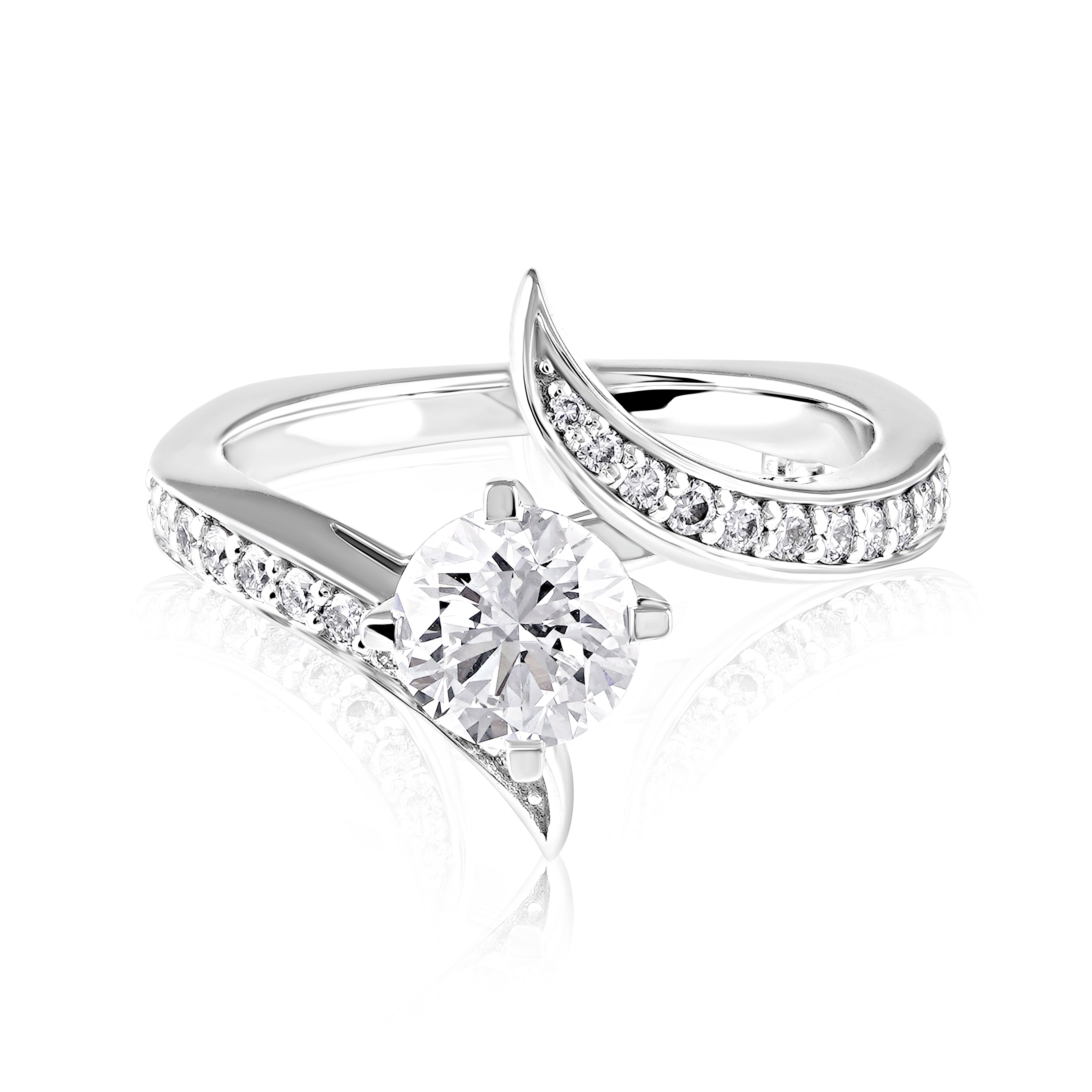 Luna Wrap Solitaire Ring