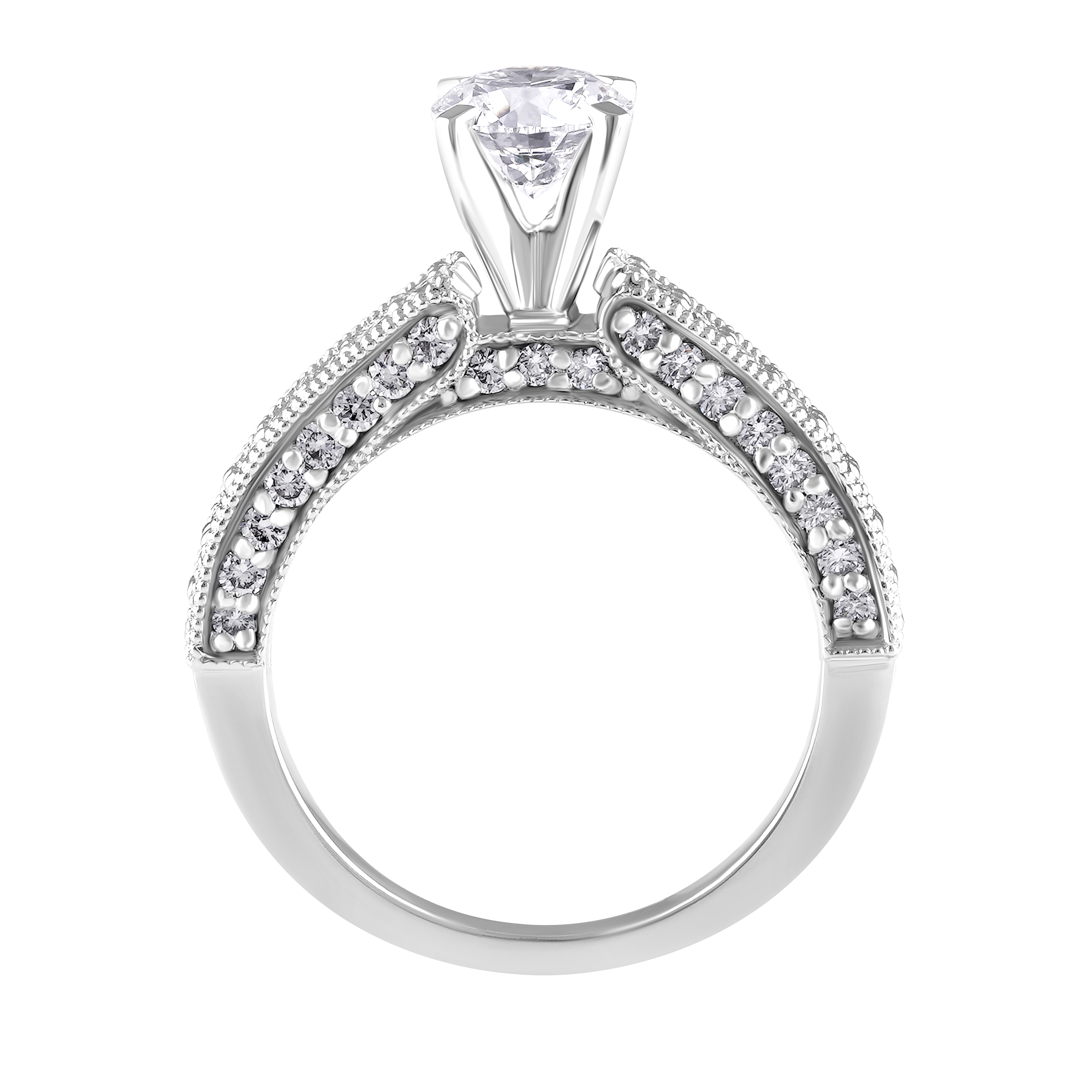 Luna Crest Solitaire Ring